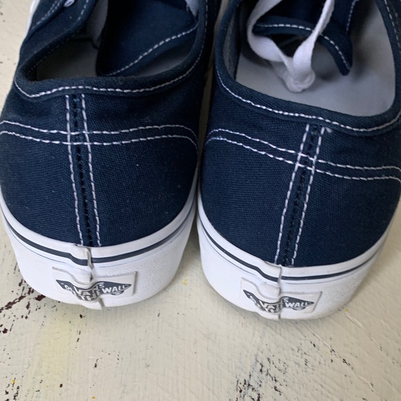 Vans Dark Blue Canvas Shoes with White Accents - Picture 4 of 7